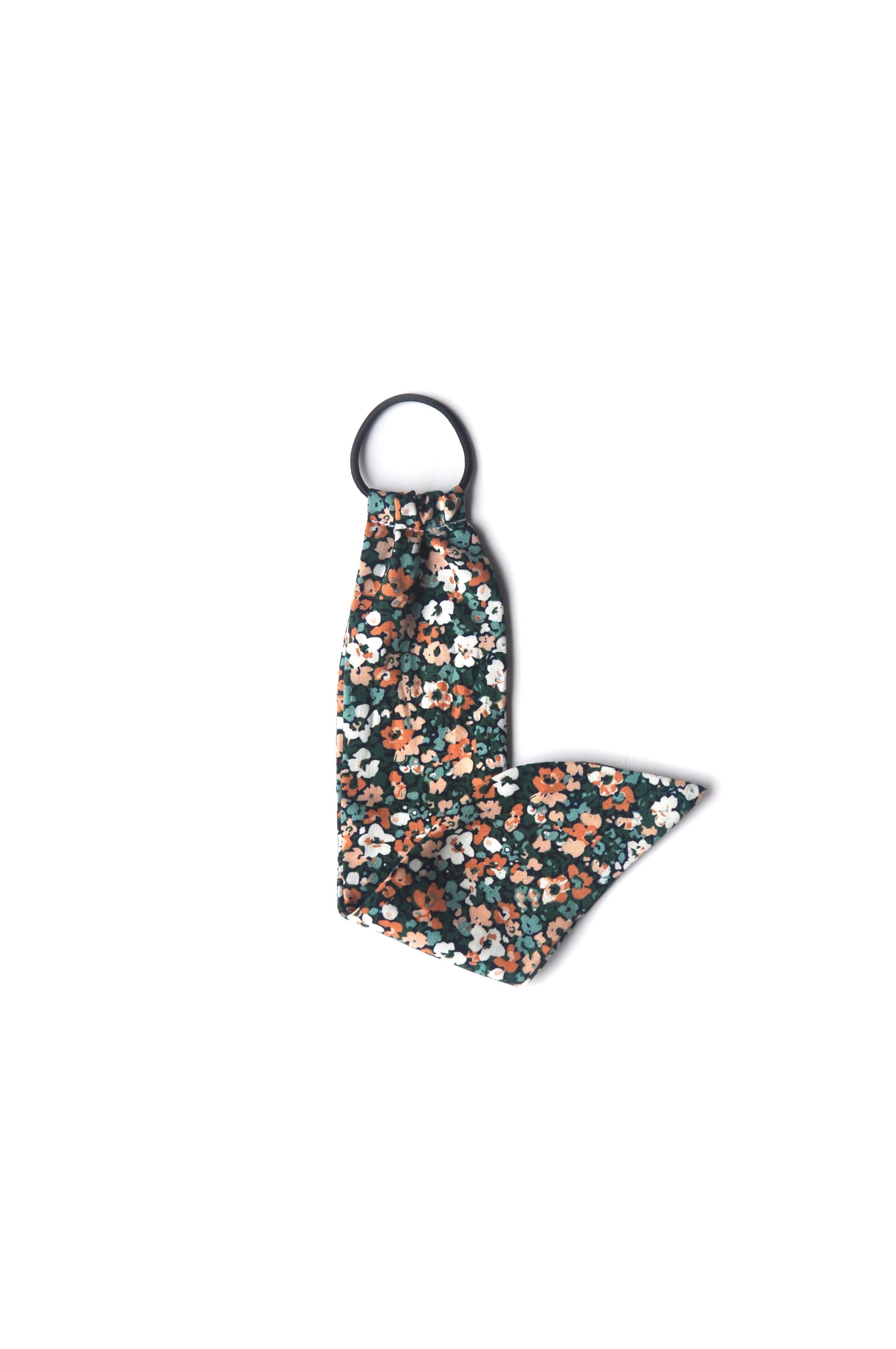 Foulard élastique Flowers vert