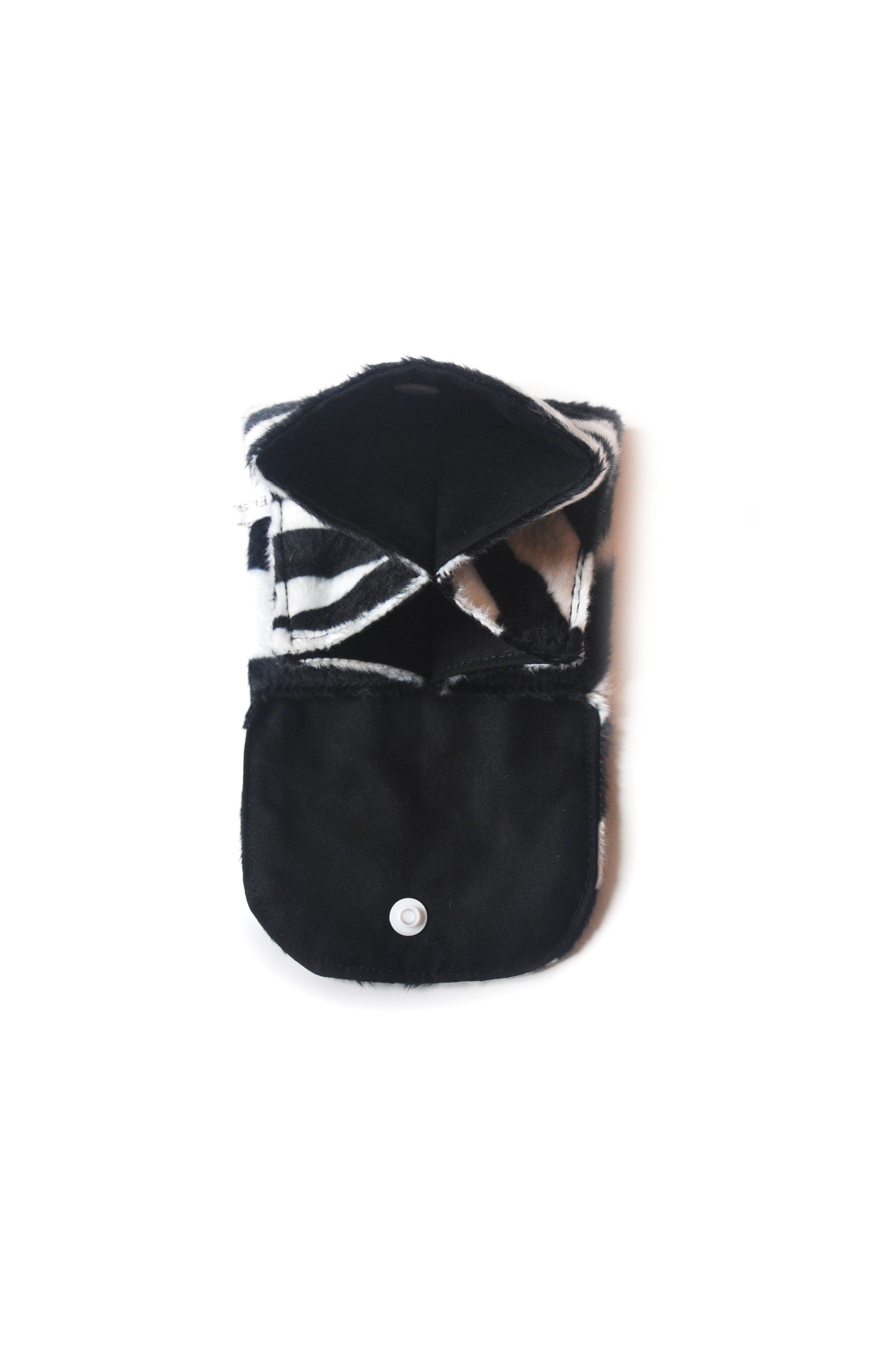 Porte carte Fluffy zébra n&b