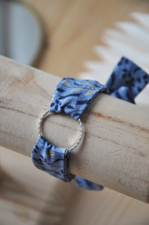 Bracelet Feuilles bleu